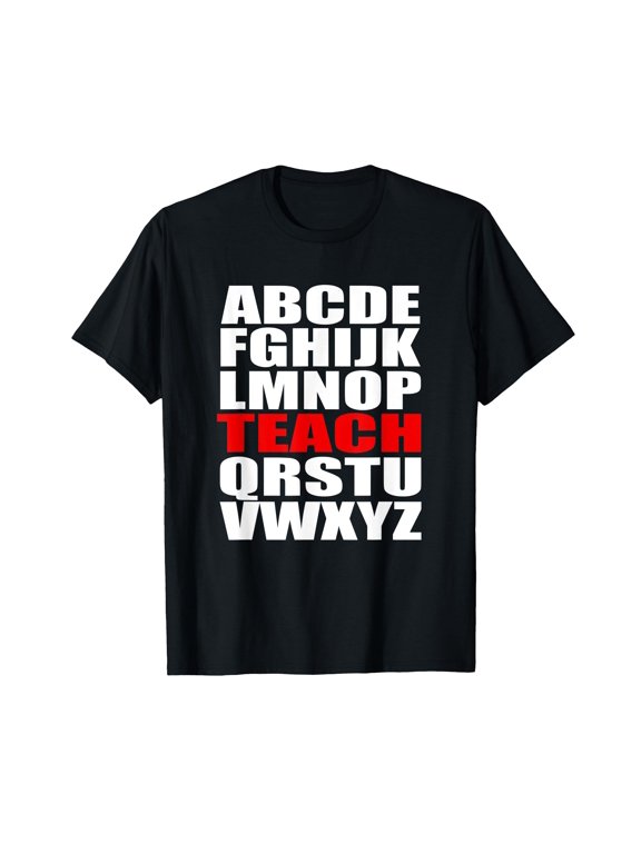 Teacher Alphabet ABCs Learning A-Z Toddler T-Shirt