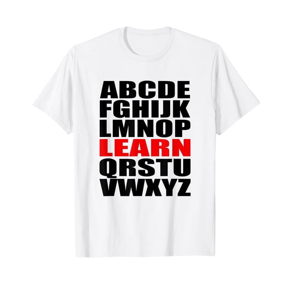 Teacher Alphabet ABCs Learning A-Z Toddler T-Shirt
