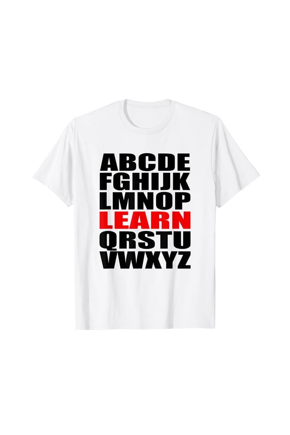 Teacher Alphabet ABCs Learning A-Z Toddler T-Shirt