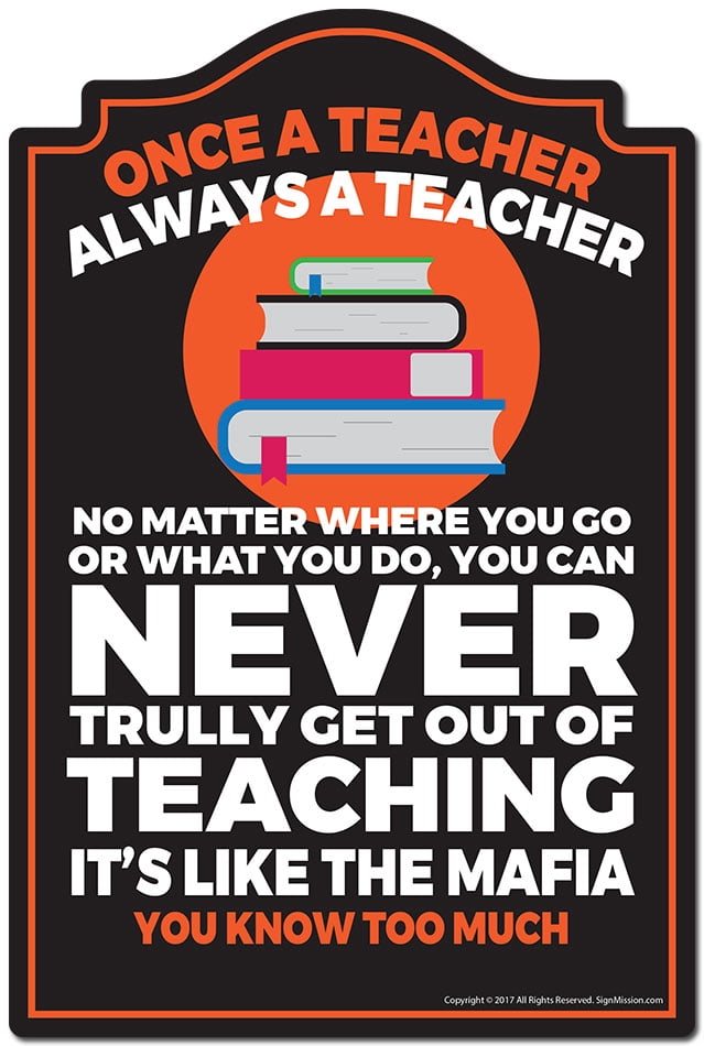 Once A Teacher Always A Teacher 3 pack of Vinyl Decal Stickers | Indoor ...