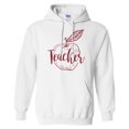 thumbnail image 1 of Teacher Apple Hoodie Sweatshirt Unisex Large White, 1 of 5