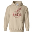 thumbnail image 1 of Teacher Apple Hoodie Sweatshirt Unisex Small Sand, 1 of 5