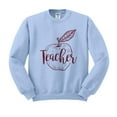 thumbnail image 1 of Teacher Apple Sweatshirt Unisex 3X-Large Light Blue, 1 of 5
