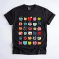 thumbnail image 1 of Teacher Apple T-Shirt, Retro Back to School Graphic, Cotton Tee, 1 of 4