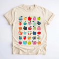 thumbnail image 1 of Teacher Apple T-Shirt, Retro Back to School Graphic, Cotton Tee, 1 of 5