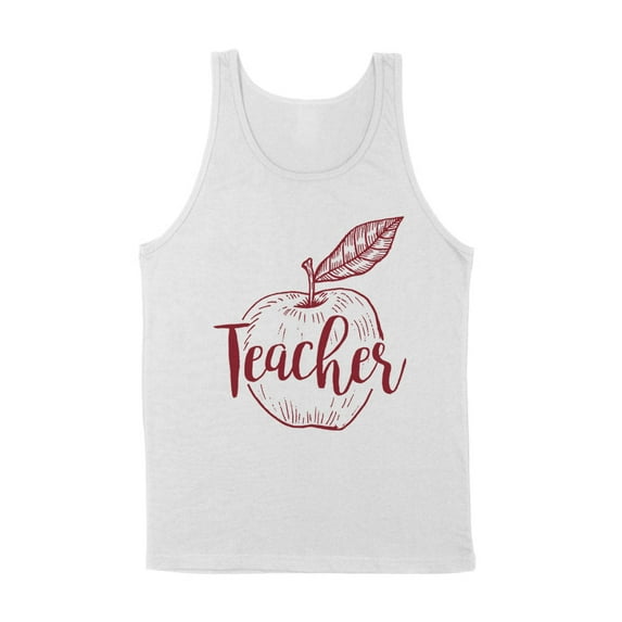 Teacher Apple Tank Top Unisex 2X-Large White