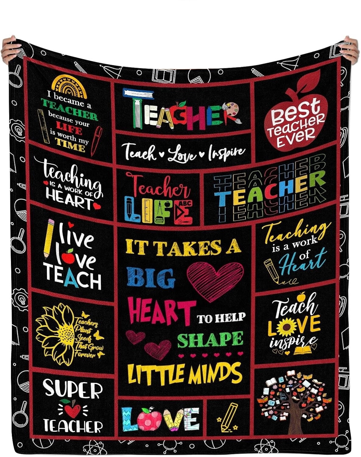 Teacher Appreciation Blanket – Cozy Teacher Gift for Women & Men, Back to School or Graduation Throw, Thoughtful Educator Present
