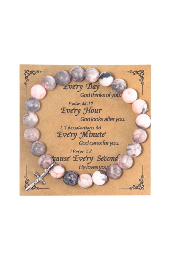 Teacher Appreciation Bracelet - Natural Stone Bead Jewelry with Inspirational Charm - Thoughtful Graduation & Thank You Gift for Women, Educators & Mentors