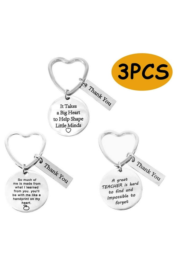 Teacher Appreciation Gift Teacher Keychain Set for Women Thank You Gifts for Teachers Birthday Valentine's Day Christmas Gifts for Teachers 3PCS
