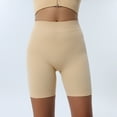 thumbnail image 1 of Teacher Appreciation Gifts AXXD Beige Workout Shorts Womens Spring Gym Seamless High Waist Contraction Yoga Peach Hip Lifting Outdoor Tight Fitness Shorts Gift for mother, 1 of 1