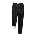 thumbnail image 1 of Teacher Appreciation Gifts AXXD Black Lounge Pants Women Spring Love Printed Pocket Elastic Waist Warm Loose Bottom Pants Valentine's Day, 1 of 6