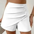 thumbnail image 1 of Teacher Appreciation Gifts AXXD Booty Shorts For Women Classic All Match Pleats Slim Button Short Trouser Pants Shorts Spring New Spring Fashion, 1 of 4