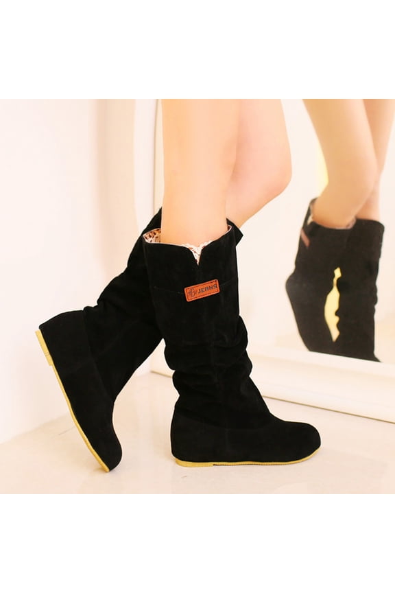 Teacher Appreciation Gifts AXXD Flats Mid Mid-Calf Boots,Packer Boots Winter Couples Over-the-Knee Steel Toe Shoes For Women Soft Outdoor Knee High Boots Women Boots