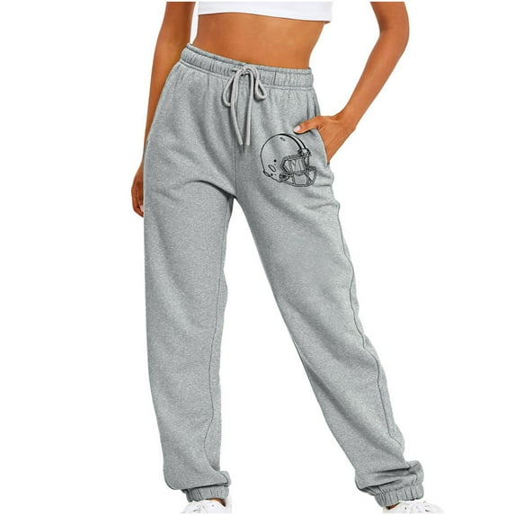 Teacher Appreciation Gifts AXXD Gray Pants for Women Clearance $5 Summer Workout Hiking Loose Fitting Casual Sports Solid Color Printed Long Pants Mother's Day