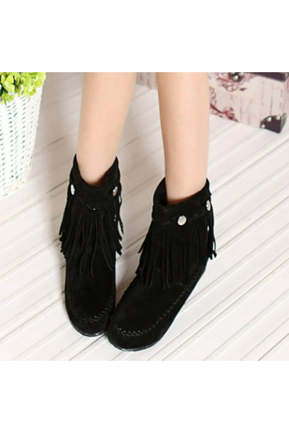 Teacher Appreciation Gifts AXXD Low-Heeled Mid-Calf Boots,Over-the-Knee Soft Ladies Fall Work Shoes Women Hiking Boots Women Knee-High Boots Boots