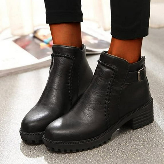 Teacher Appreciation Gifts AXXD Low-heeled Ankle Boots,Mom Christmas For Mid-Calf Boot Slip On Shoes Women Rain Boots For Women Knee-High Fall Autumn Shoes For Rollback