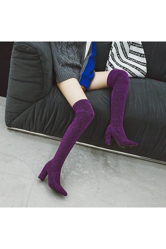 Teacher Appreciation Gifts AXXD Middle Over-the-Knee Boots,Knee High Boots Women Outdoor Casual Teacher Winter Ankle-High Womens Shoes Dressy Casual Duck Boots Boots For Clearence