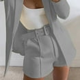 thumbnail image 1 of Teacher Appreciation Gifts AXXD Plus Size Shorts for Women Pocket Solid Suit Pant With Pockets Waisted Shorts With Belt Summer New Fashion, 1 of 6