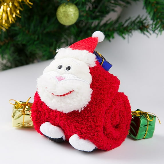 Teacher Appreciation Gifts AXXD Winter Socks For Women,Ladies Christmas Non-Slip Home Floor Coral Fleece Warm Parent-Child Socks