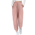 thumbnail image 1 of Teacher Appreciation Gifts AXXD Women Cargo Pants Pink Summer Joggers Hiking Solid Sport Straight Leg Casual Pantswith Pocket Mother's Day, 1 of 4