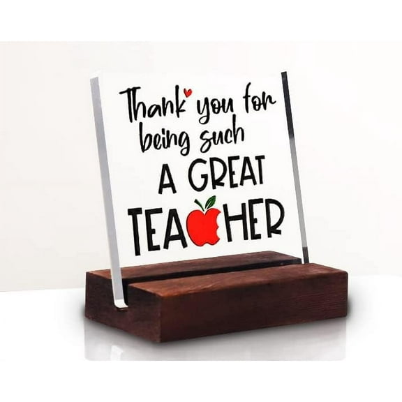 Teacher Appreciation Gifts Best Teachers Gifts Clear Acrylic Desk Decorative Sign Gift For Birthday Valentines Day Christmas Home Decoration