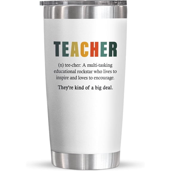 Teacher Appreciation Gifts For Women, Teacher''s Day, Birthday, Christmas, Back To School Gifts For Teachers, End Of Year Teacher Gifts, Thank You Gifts, 20oz Stainless Steel Tumbler & Water Glasses