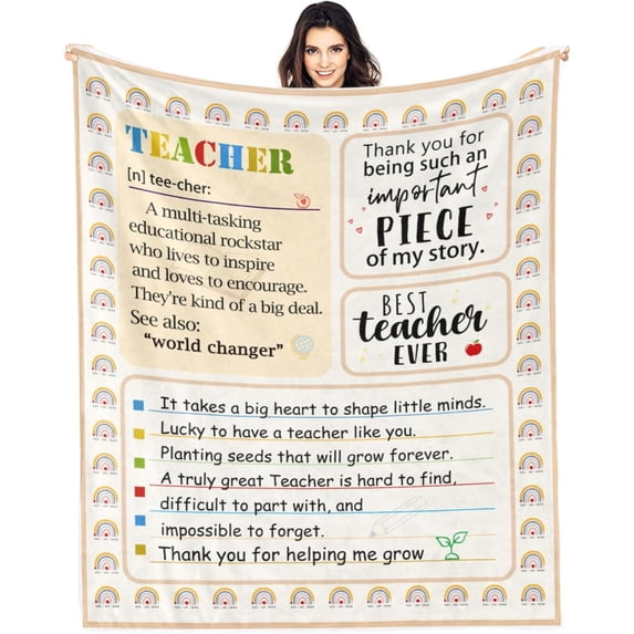 Teacher Appreciation Gifts, Teacher Gifts for Women Men, Teacher Gifts, Gifts for Teachers Blanket, Best Teacher Gifts, Thank You Teacher Gifts, Teachers' Day Teacher Definition Blanket 60"X50"