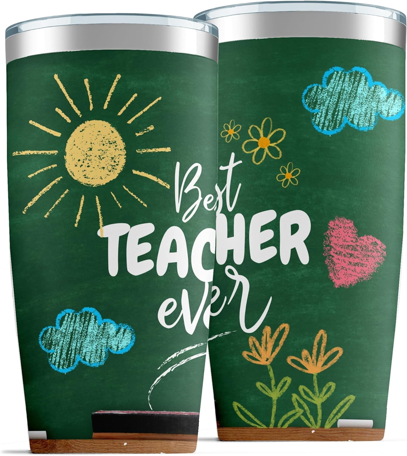 Teacher Appreciation Gifts for Women - 20 Oz Insulated Tumbler, Mug, and Cup- Funny and Cool Appreciation Teacher Gifts-Perfect Gifts for Teachers (Best Teacher Ever)