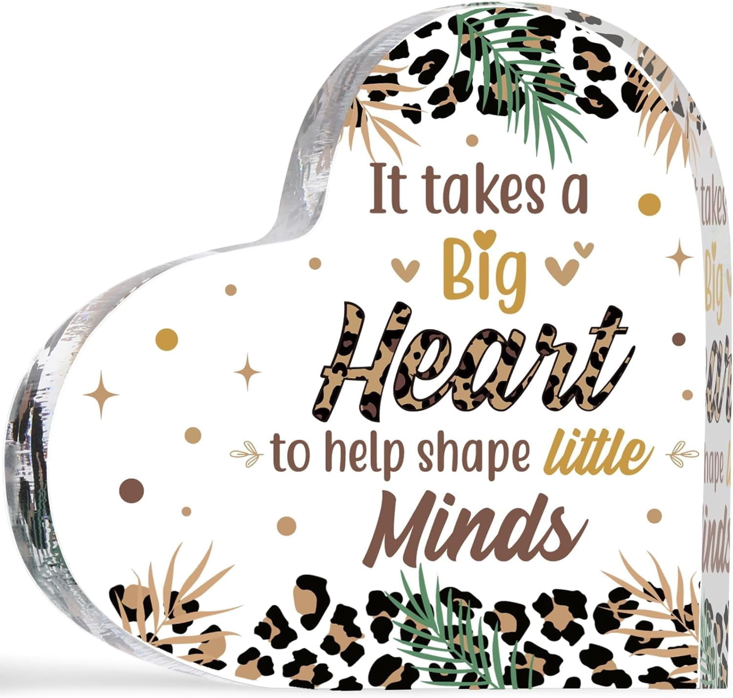 Acrylic Heart Teacher Keepsake – Poem Paperweight & Thank You Gift For Teachers, Retirement, Graduation & Appreciation