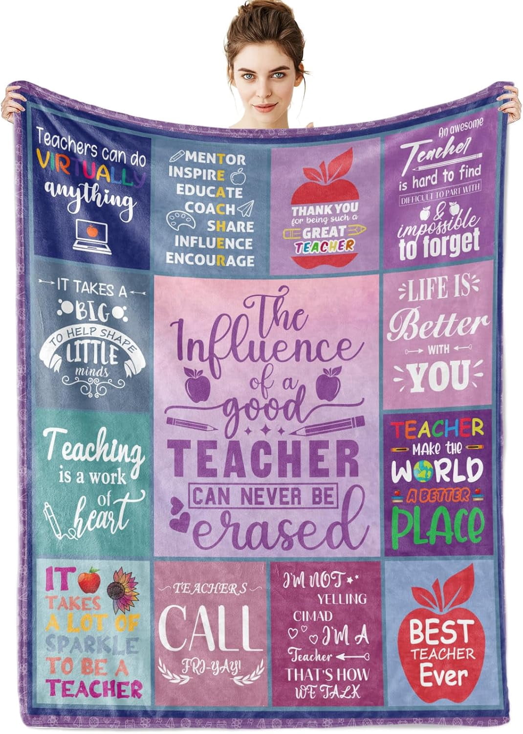 Teacher Appreciation Gifts for Women,Teacher Back to School Unique Gifts Idea,Teachers Day,Gifts for Art Teachers Appreciation Day,School Teacher Gifts for Bedroom Living Room Couch Bed