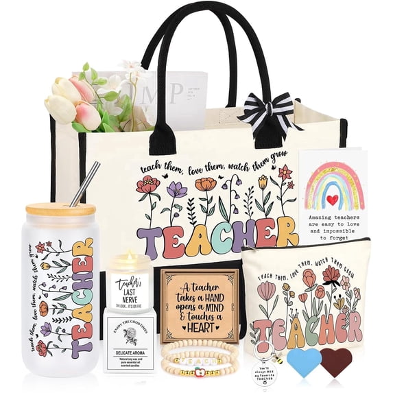 Teacher Appreciation Gifts for Women, Thank You & End of Year Gifts for Women Teachers Set of 10
