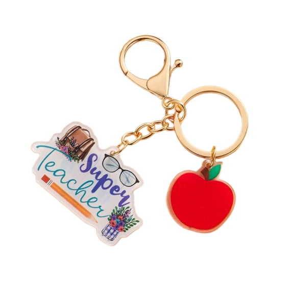 Teacher Appreciation Keychain Graduation Week Gifts Teacher Keychain Thank You Keychain Keyring for Christmas Party