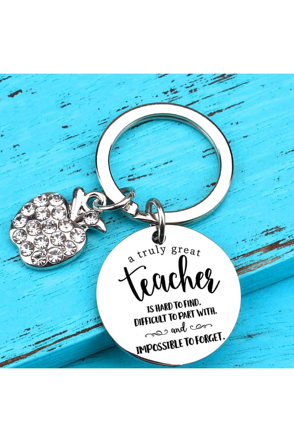Teacher Appreciation Keychain Stainless Steel Thank You Gift for Educators