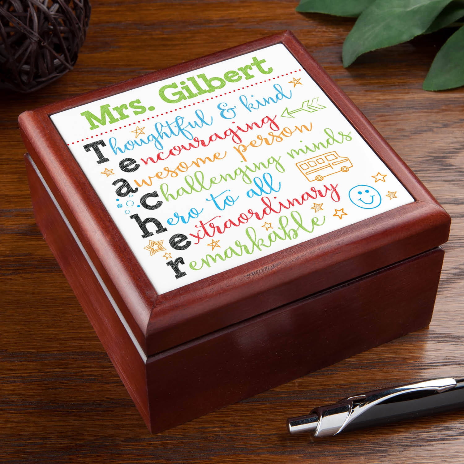 Teacher Appreciation Personalized Keepsake Box