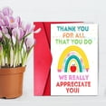 thumbnail image 1 of Teacher Appreciation Thank You Cards with Envelopes, Kraft Paper Greeting Cards for Teacher's Day, Year-End & Class of 2026 Graduation, F, 8.07x5.31 Inch, 1 of 5