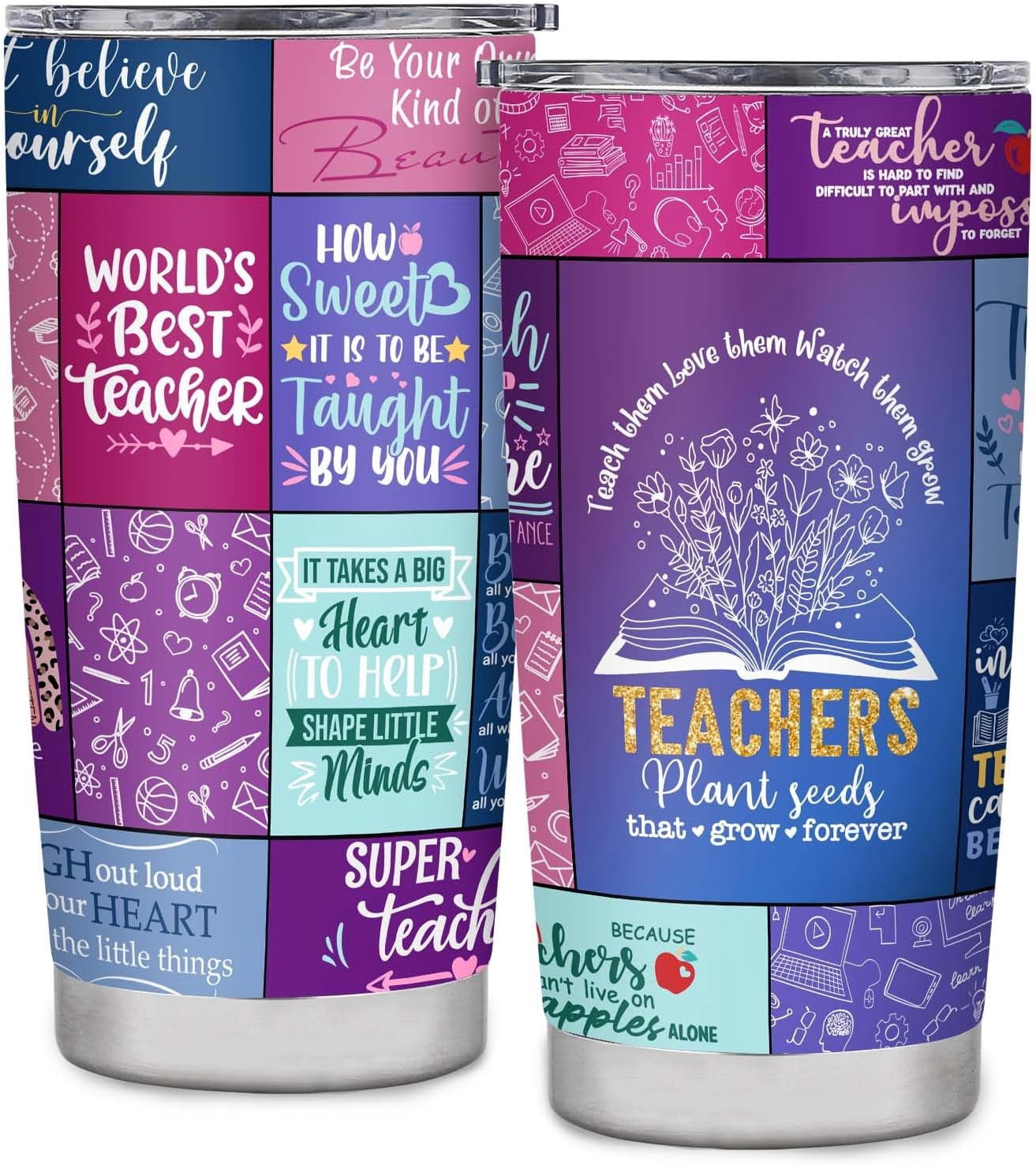 Teacher Appreciation Tumbler 20oz Coffee Tumbler, Teacher Gifts for ...