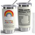 thumbnail image 1 of Teacher Assistant Gift Teacher''s Assistant Nutritional Facts Gift for Teachers Appreciation Gift Teaching Assistant Definition 20oz Stainless Steel Tumbler (Nutrition-Teacher Assistant), 1 of 6