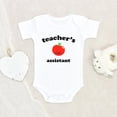 thumbnail image 1 of Teacher Baby Onesie Teacher Baby Clothes Teacher's Assistant Apple Baby Onesie Baby Shower Gift Cute Apple Fruit Baby Onesie, 1 of 5