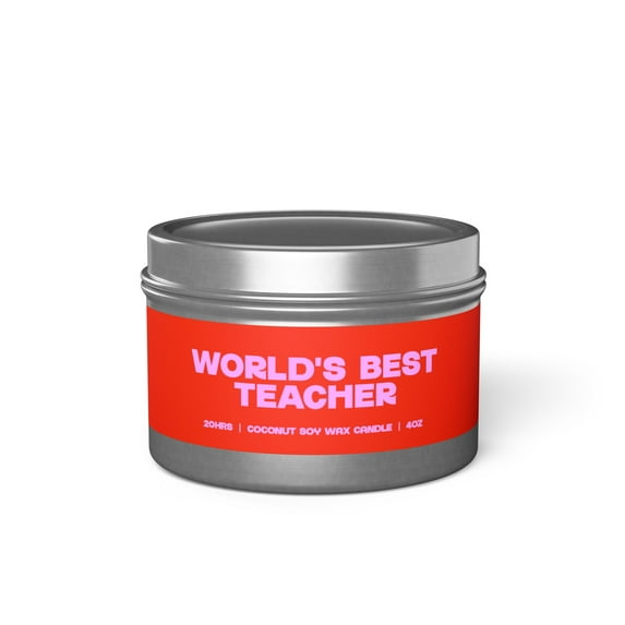 Teacher Back To School Appreciation Thank You Tin Candle Gifts Funny Decor