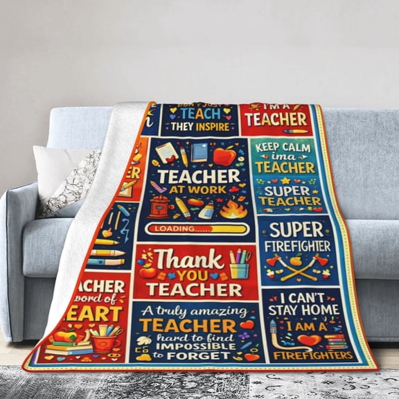 Teacher Blanket Gift Throw Blanket Cozy Soft Home Decor Inspirational Meaningful Gift for Teacher Appreciation 50x40