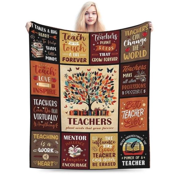 Teacher Blanket Gifts for Women, New Teachers Appreciation Gifts, Best Teacher Funny Birthday 50x40