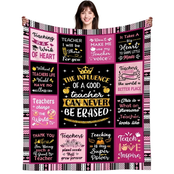 Teacher Blanket Teacher Appreciation Gifts for Women from Students,Cool Teachers Throw Blankets Gifts Best Teacher's Day Birthday Retirement Gifts 50"X40"