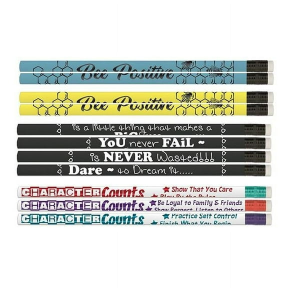 Teacher Character Pencils Assortment, 144 Count