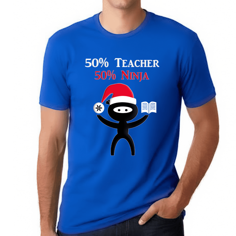 Funny Teacher Shirts for Men Teacher Christmas Gifts for Teachers Funny Teacher Ninja Shirt Black / 2XL