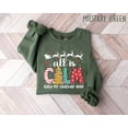 thumbnail image 1 of Teacher Christmas Tree Bow Sweatshirt, Teacher Christmas Shirt, All is Calm Said No Teacher Ever, Merry Christmas Teacher Crewneck, 1 of 5