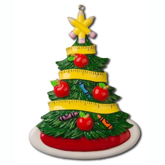 Teacher Christmas Tree Personalized Christmas Ornament DO-IT-YOURSELF