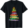 thumbnail image 1 of Teacher Christmas Tshirt Crayon Tree Light Gifts Student T-ShirtMen and women, Black T-shirt, size: Extra large, 1 of 4