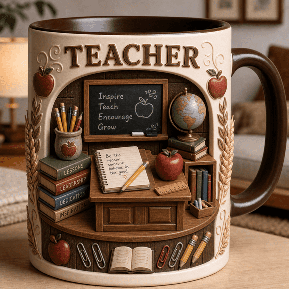 Teacher Coffee Mug, Personalized Classroom Style Mug, Educator Gift for Teacher Appreciation