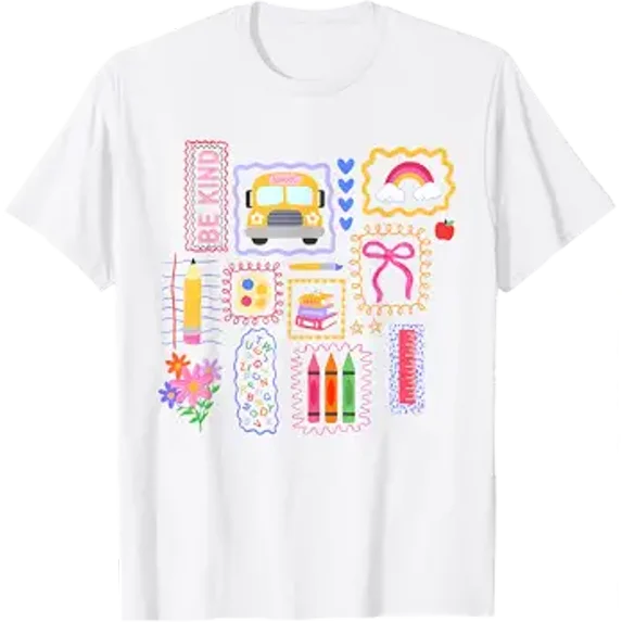 Teacher Colorful Doodle Back to School for Teacher T-Shirt
