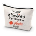 thumbnail image 1 of Teacher Cosmetic Bag Funny Teacher Appreciation Gift Because Teachers Can't Live On Apples Alone Novelty Makeup Bag Thank You Graduation Teachers Day Gift, 1 of 6